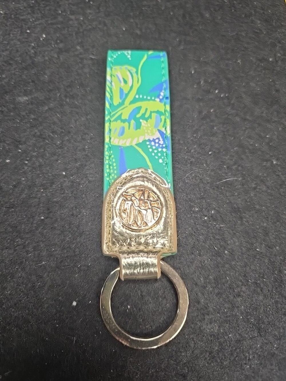 Lilly Pulitzer GWP Key Fob Ring in Botanical Green In A Flutter New